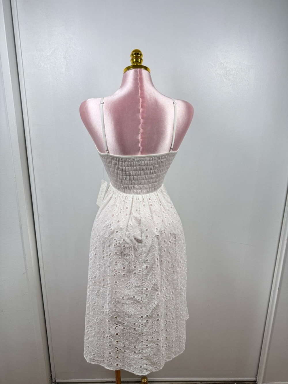 Sienna Sky White Eyelet Lace Spaghetti Strap Sundress - Picture 4 of 6